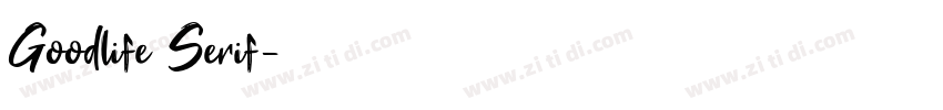 Goodlife Serif字体转换